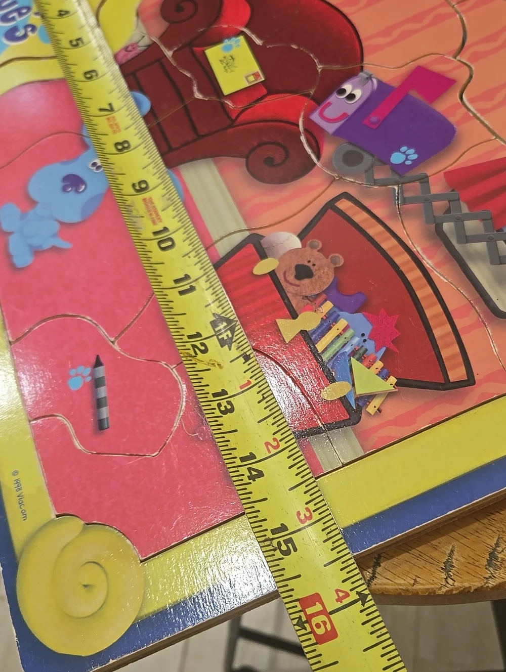 Vintage 1998 Blues Clues Wooden Puzzle